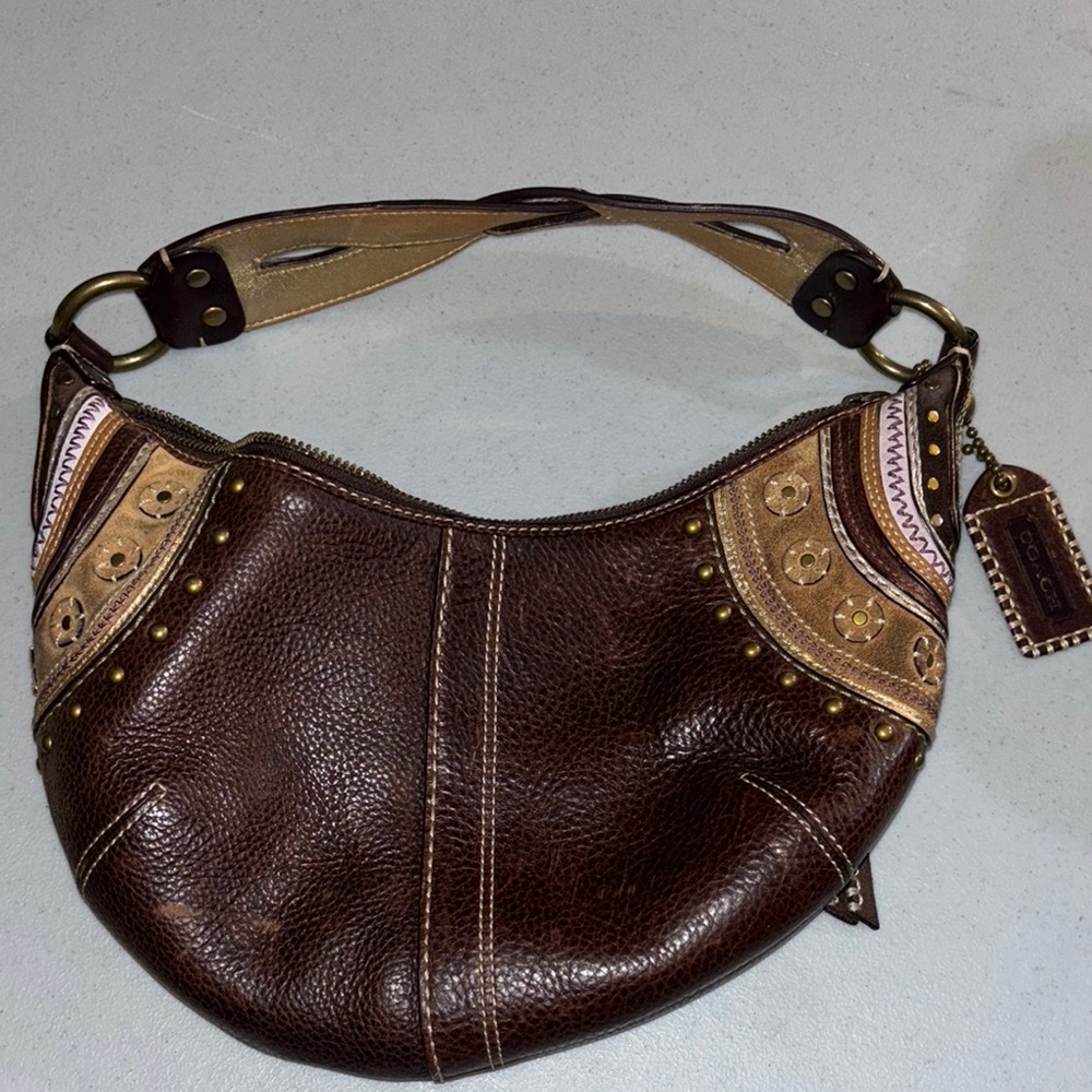 Coach Brown Leather Hobo Bag